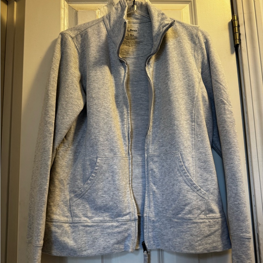 L.L. Bean Heather Gray Women's Full-Zip Sweatshirt Jacket